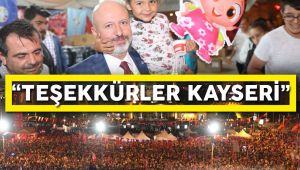 Başkan Çolakbayrakdar’dan Kayserililere Teşekkür