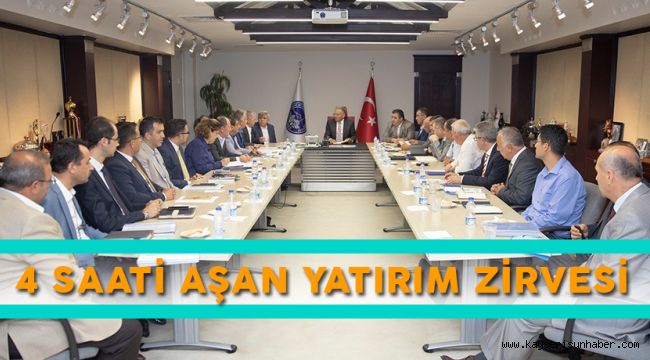 Büyükkılıç 4 Saati Aşan Yatırım Zirvesi Yaptı  