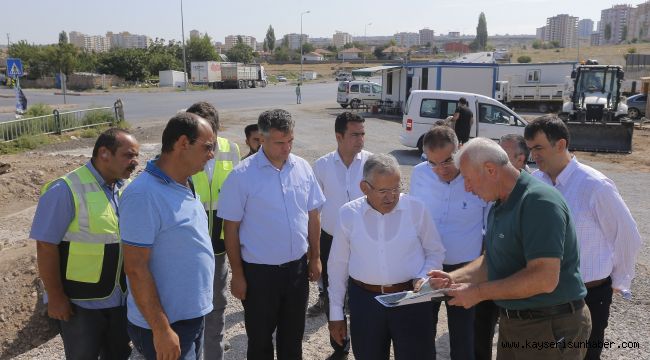 Başkan Büyükkılıç, Kertmeler Kavşağı’nda yapılan köprü ve Kavşak Düzenleme Çalışmalarını İnceledi