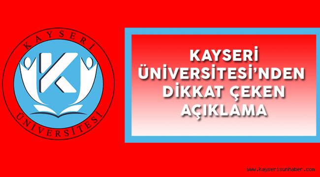 Kayseri Üniversitesi'nden Sözde 'Barış Bildirisi'ne Tepki