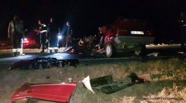Develi’de Kaza: 1 Ölü, 1 Yaralı