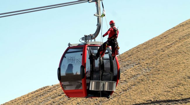 Erciyes’te nefes kesen kurtarma tatbikatı  