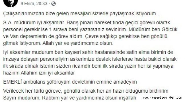 Sağlık Çalışanları Barış Pınarı’nda Görev Bekliyor