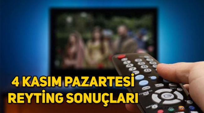 4 Kasım Pazartesi reyting sonuçları, Çukur kaçıncı sırada