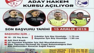 Futbol Aday Hakem Kursu Açılıyor