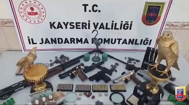 Kayseri'de elmas işlemeli heykel operasyonu