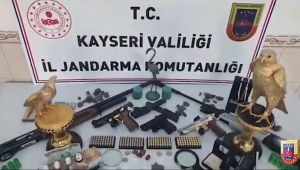 Kayseri'de elmas işlemeli heykel operasyonu