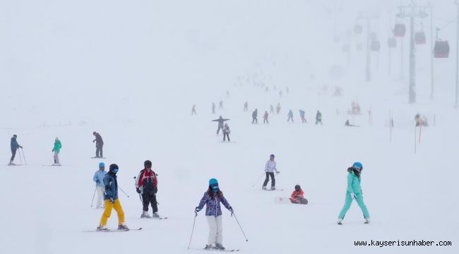 Erciyes'te Kar Kalınlığı 100 Santimetreye Ulaştı