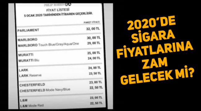 Yeni yılda sigara fiyatlarına zam gelecek mi, 2020’de sigara fiyatları ne kadar olacak?