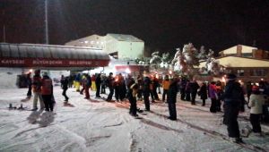 Erciyes'te 'Meşaleli' Yılbaşı Heyecanı