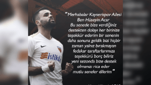Kayserispor Futbolcusu Hasan Hüseyin'in 2020 Mesajı