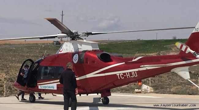 Hava ambulansı Akut, apandisit hastası için havalandı