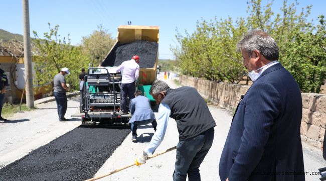 Melikgazi yeni finişeri ile işin süresini en aza indirdi  