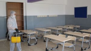 Hacılar’da okullar sınav öncesi dezenfekte edildi