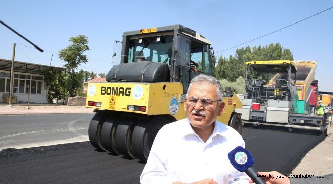 Başkan Büyükkılıç Argıncık'ta asfalt çalışmasını denetledi