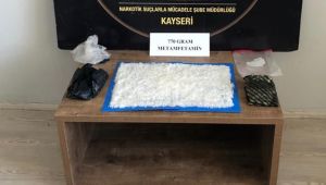 Kayseri'de 770 gram metamfetamin ele geçirildi