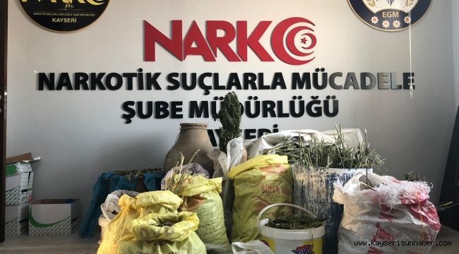 Kayseri’de 58 kilo esrar ele geçirildi