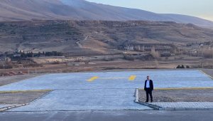 Pınarbaşı'da hasta sevkini rahatlatan helikopter pisti