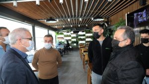 Başkan Yalçın ve Kaymakam Sönmez'den korona virüs denetimi