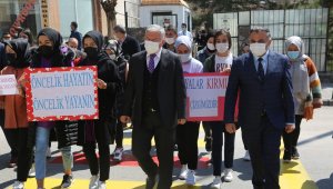 Develi'de "Yayalar Kırmızı Çizgimizdir" etkinliği