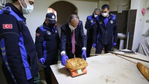 Develi'de zabıta ekiplerinden fırınlara maske ve hijyen denetimi