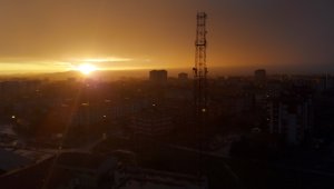 Kayseri gün batımında kızıla boyandı, kartpostallık görüntüler ortaya çıktı