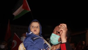 Kayseri'de binlerce kişi Filistin'e destek için toplandı