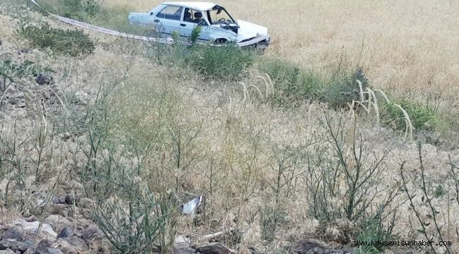 Kayseri'de feci kaza: şarampole devrilen aracın sürücüsü yola fırladı