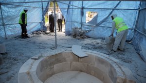 Başkan Büyükkılıç Seyyid Burhaneddin Cami Minaresi restoresini yerinde inceledi