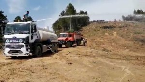 Başkan Palancıoğlu yangınla mücadele eden ekibe teşekkür etti