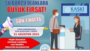 KASKİ'den yapılandırma için son çağrı