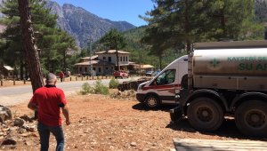 Kayseri Şeker Aladağlar Milli Parkı'ndaki yangın için seferber oldu