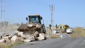 Sakaltutan girişinde yol çalışması