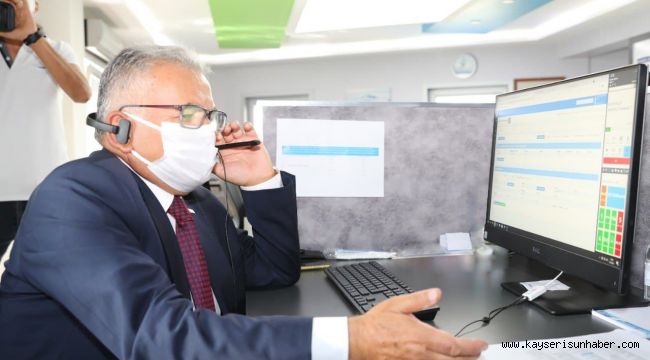 Başkan Büyükkılıç, KASKİ Çağrı Merkezi'nde talepleri dinledi