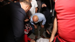 Bayılan eğitmenin ilk müdahalesini doktor başkan yaptı