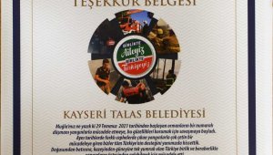 Muğla Belediyesi'nden Talas'a 'yangına müdahale' teşekkürü