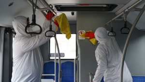 Ulaşım A.Ş. toplu taşıma araçlarına 100 bin kez dezenfekte yaptı