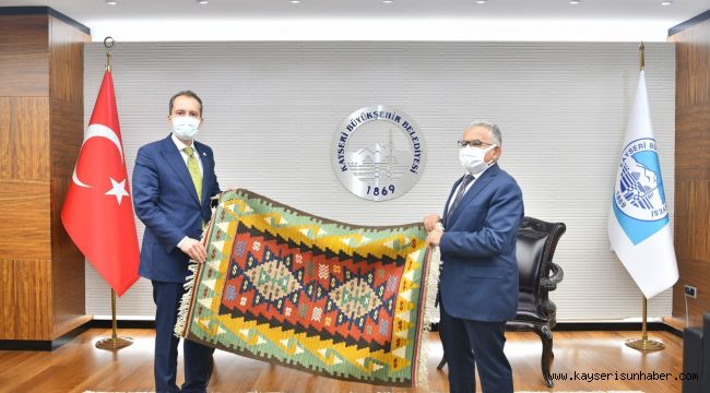 YRP Genel Başkanı Erbakan, Büyükkılıç'ı ziyaret etti