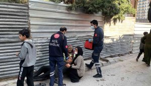 Apartmandaki yangını gören bina sakini sinir krizi geçirdi