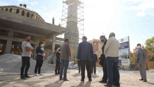 Başkan Palancıoğlu Dursun Koca Cami'nin inşaatını inceledi