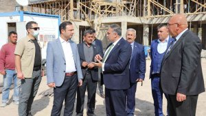 Develi'de ilçe protokolü Engelsiz Yaşam Merkezindeki çalışmaları yerinde inceledi