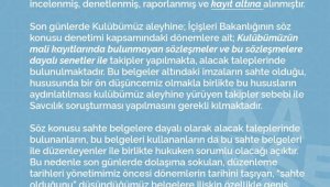 Kayserispor Kulübü'nden sahte senet uyarısı