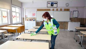 'Talas Acil Müdahale Ekibi'nden ara tatilde okullara detaylı temizlik