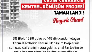 Türkiye'nin en büyük kentsel dönüşüm projelerinden Kazım Karabekir Kentsel Dönüşüm Projesi tamamlandı