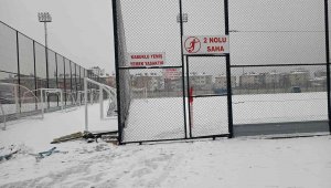Kayseri'de amatör maçlara kar engeli