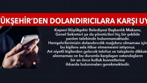 Büyükşehir'den 'dolandırıcılık' uyarısı