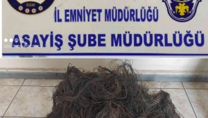 Kablo hırsızları yakalandı