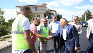 Başkan Büyükkılıç, Hacılar - İncesu bağlantı yolunda incelemelerde bulundu