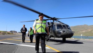 Helikopterli trafik denetimde 539 araç kontrol edildi