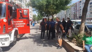 7. kattaki evin balkonunda çıkan yangın söndürüldü